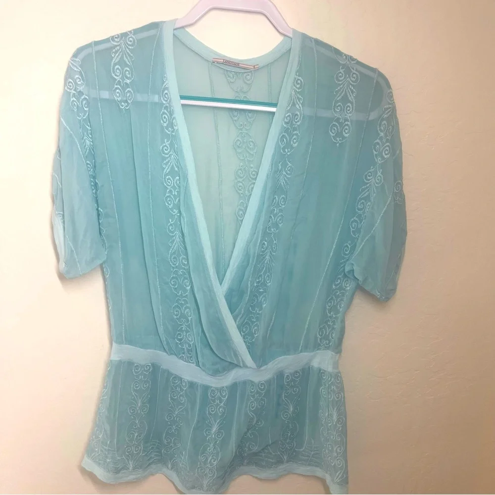Language silk blouse - Picture 1 of 9